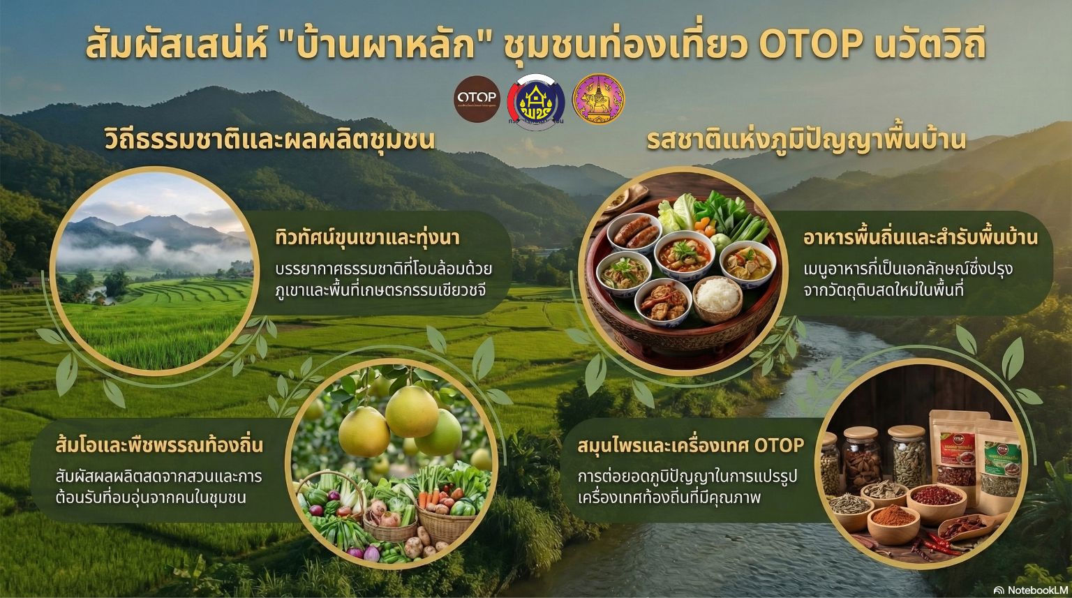 ประชาสัมพันธ์การท่องเที่ยวหมู่บ้าน OTOP นวัตวิถี
